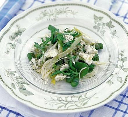 Fennel, broad bean & blue cheese salad recipe 