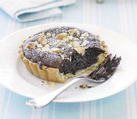 Warm chocolate & macadamia nut tarts recipe
