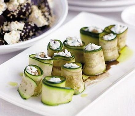 Stuffed courgette rolls recipe