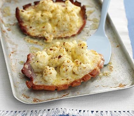 Gammon & cauliflower cheese grills recipe