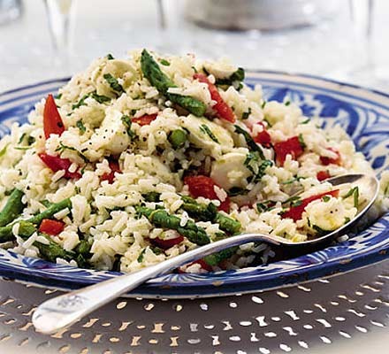 Minty summer rice salad recipe 