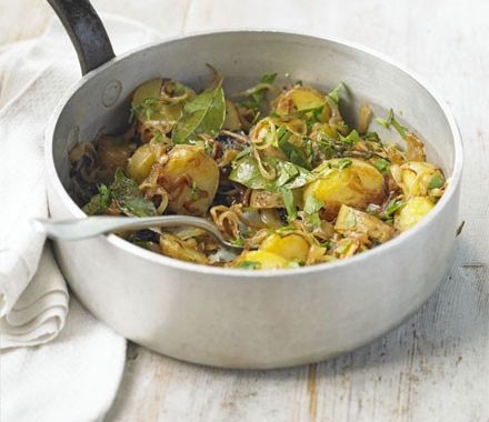 Golden potatoes & onions recipe