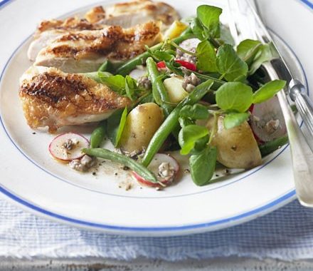 Watercress & potato salad with anchovy dressing recipe