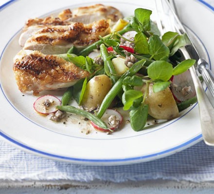 Watercress & potato salad with anchovy dressing recipe 