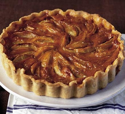 Caramel custard apple tart recipe 