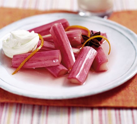 Roasted rhubarb with mascarpone recipe 