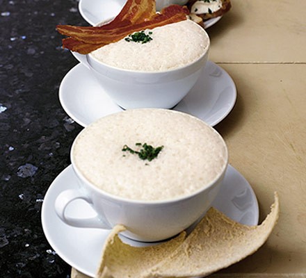 Cappuccino of white beans recipe 