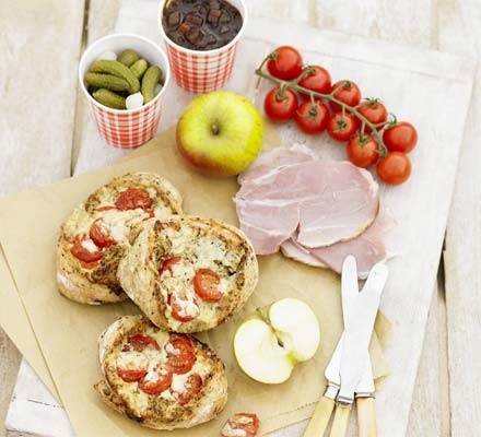 Ploughman's cheese & tomato pockets recipe 