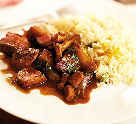 Stir-fry of duck & winter vegetables recipe 