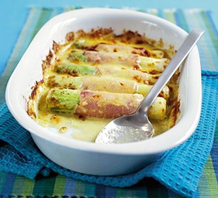 Cheesy leeks & ham  recipe 