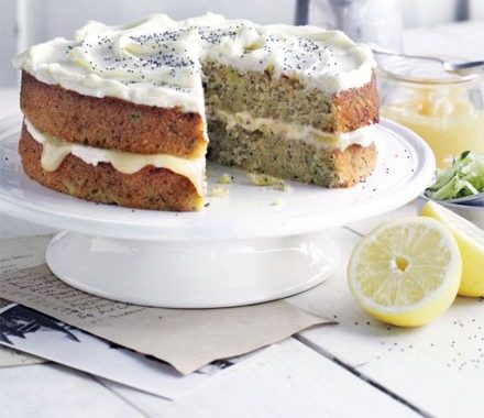 Frosted courgette & lemon cake recipe