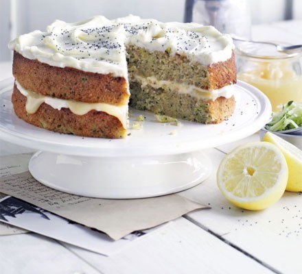 Frosted courgette & lemon cake recipe 