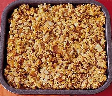 Pear & apricot flapjacks recipe