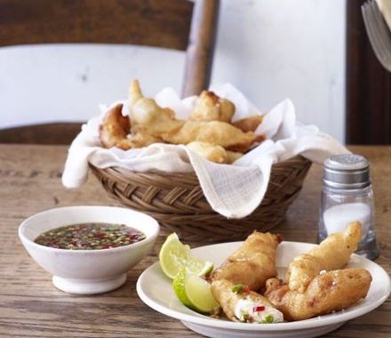Sole goujons with Thai sauce recipe