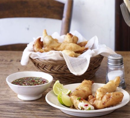 Sole goujons with Thai sauce recipe 
