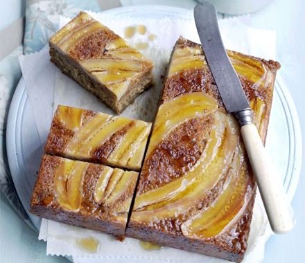 Sticky banana & maple cake recipe