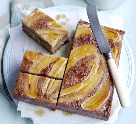 Sticky banana & maple cake recipe 