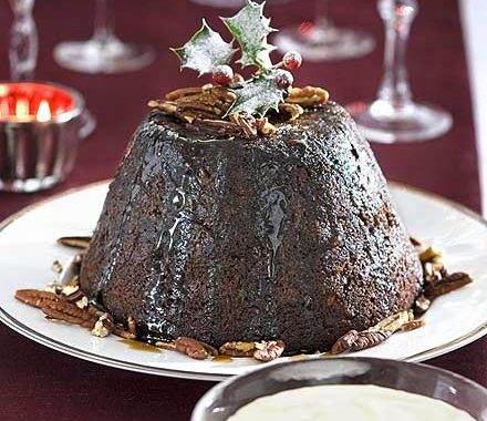 Festive date & pecan pudding recipe