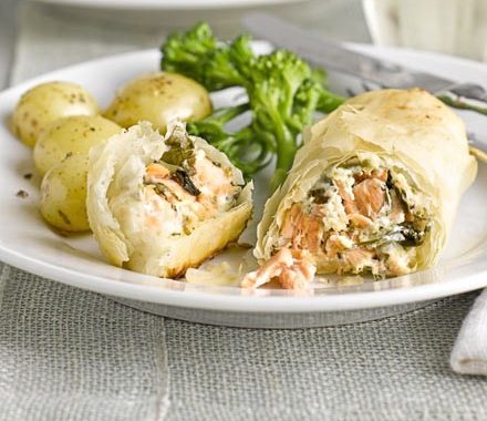 Salmon & watercress parcels recipe