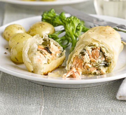 Salmon & watercress parcels recipe 