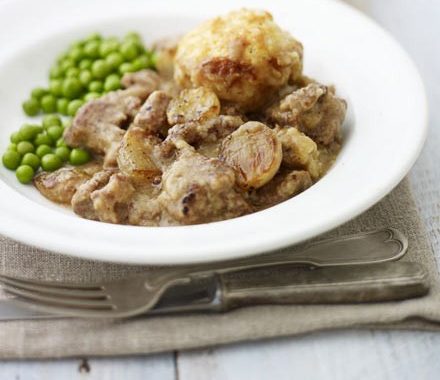 Beef stew with horseradish dumplings recipe
