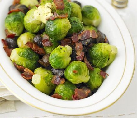 Brussels sprouts with bacon & chestnuts recipe