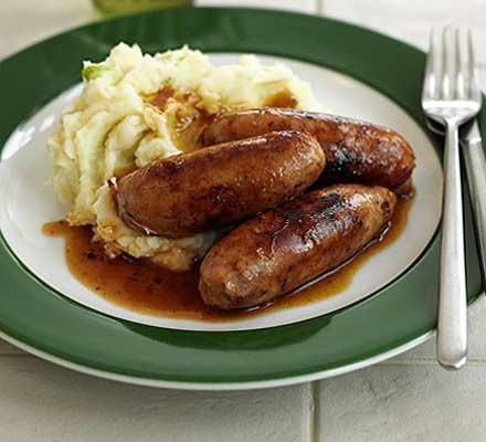 Sweet chilli bangers & mash recipe 