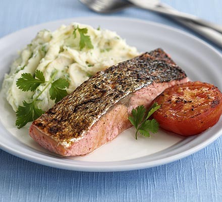Spiced salmon with mash recipe 
