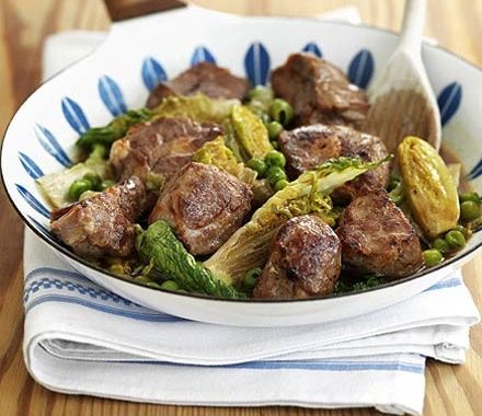 Lamb & lettuce pan-fry recipe