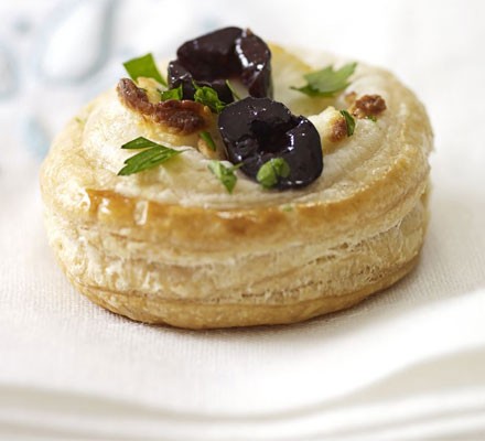 Black olive & goat's cheese tartlets recipe 