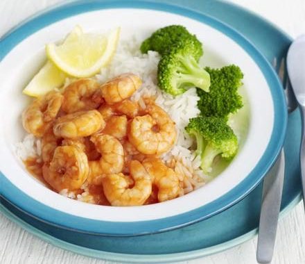 Saucy prawns recipe