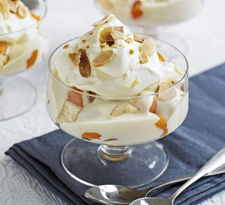 Almond & apricot trifles recipe 