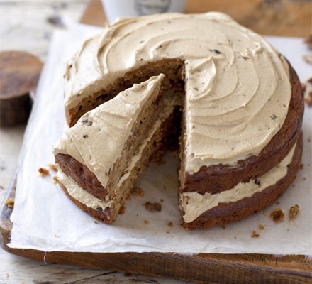 Apple & walnut cake with treacle icing recipe 
