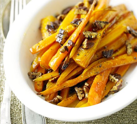 Maple & pecan carrots recipe 