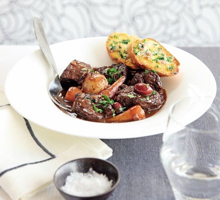 Braised beef with anchovy toasts recipe 