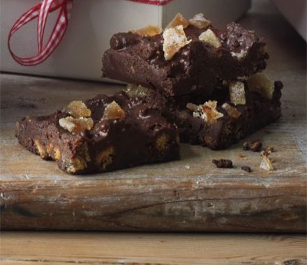 Chocolate & ginger refrigerator squares recipe