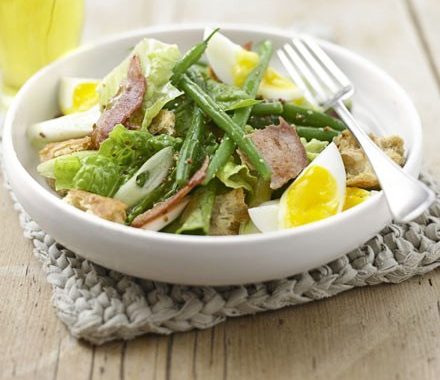 Egg, bacon & bean bowl recipe