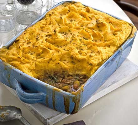 Fragrant shepherd’s pie with apricots recipe 