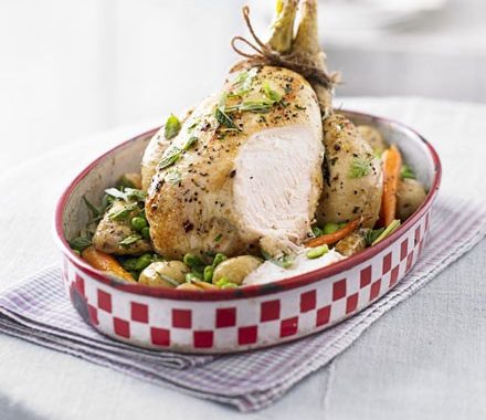 All-in-one spring roast chicken recipe