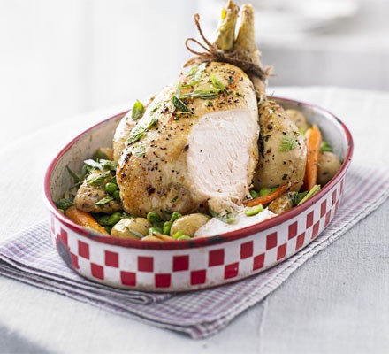 All-in-one spring roast chicken recipe 