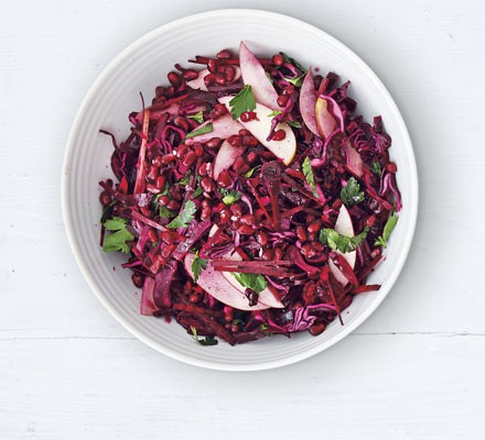 Red cabbage, beetroot & apple salad recipe 