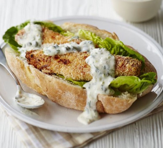 Salmon fish finger sandwich recipe 