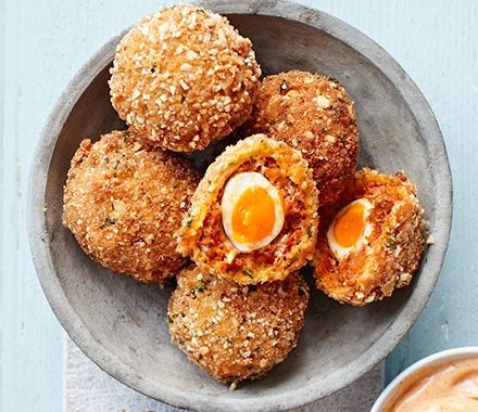 Chorizo scotch quail’s eggs recipe