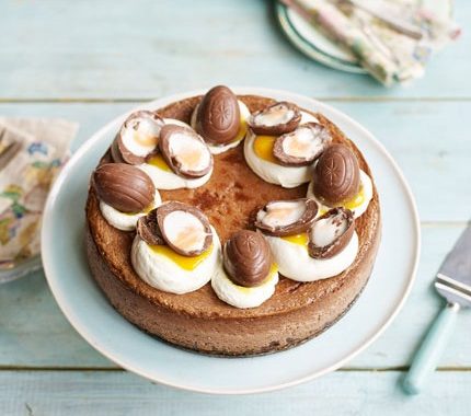 Double chocolate Easter egg cheesecake recipe