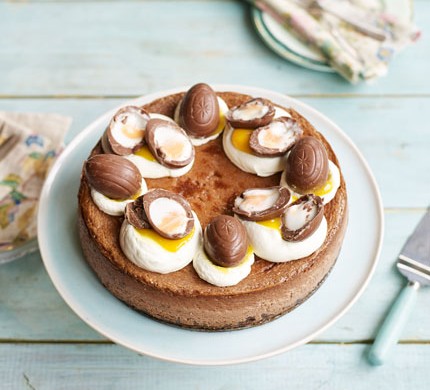 Double chocolate Easter egg cheesecake recipe 
