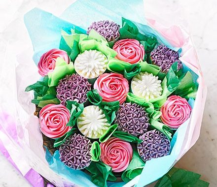 Vanilla cupcake bouquet recipe