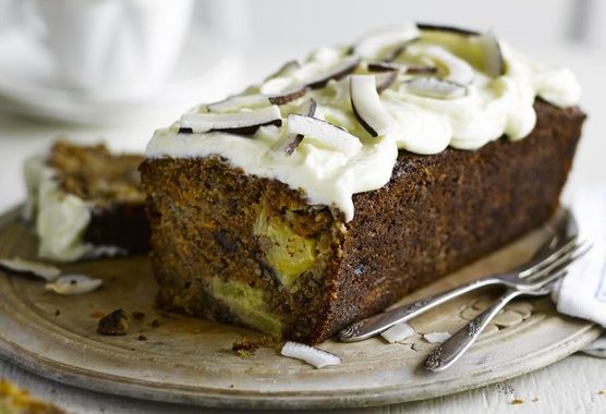 Passion loaf with coconut cream cheese icing recipe