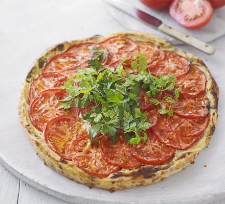 Tomato & curd cheese tart recipe 