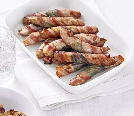 Chipolatas wrapped in sage & pancetta recipe