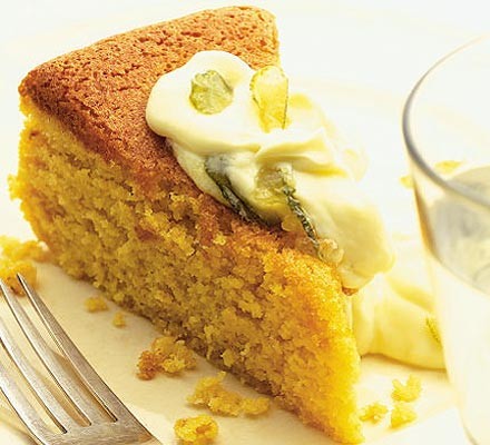Orange & almond cake with citrus mascarpone recipe 